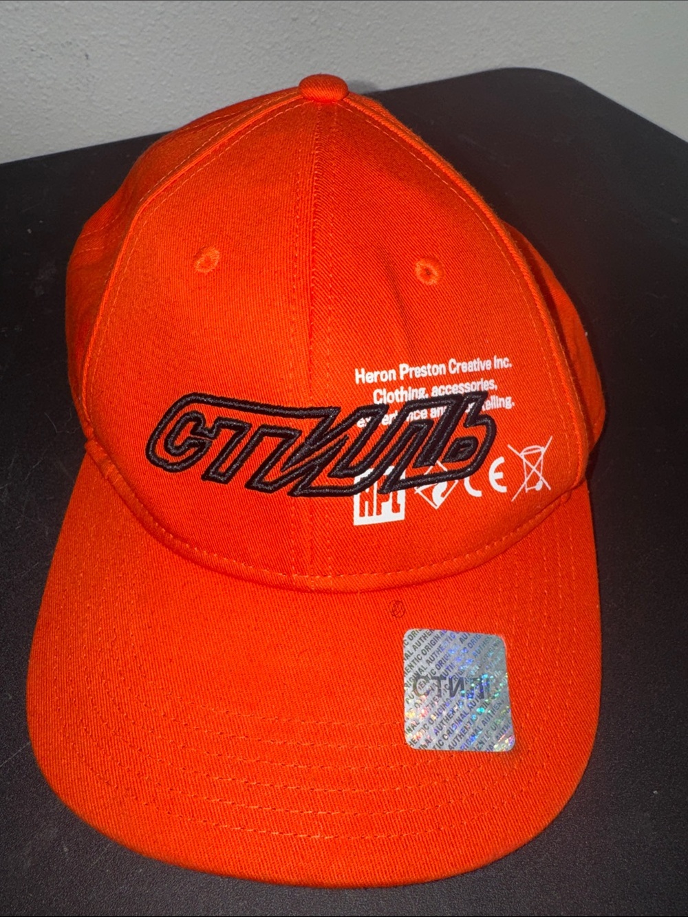Heron Preston baseball snap back